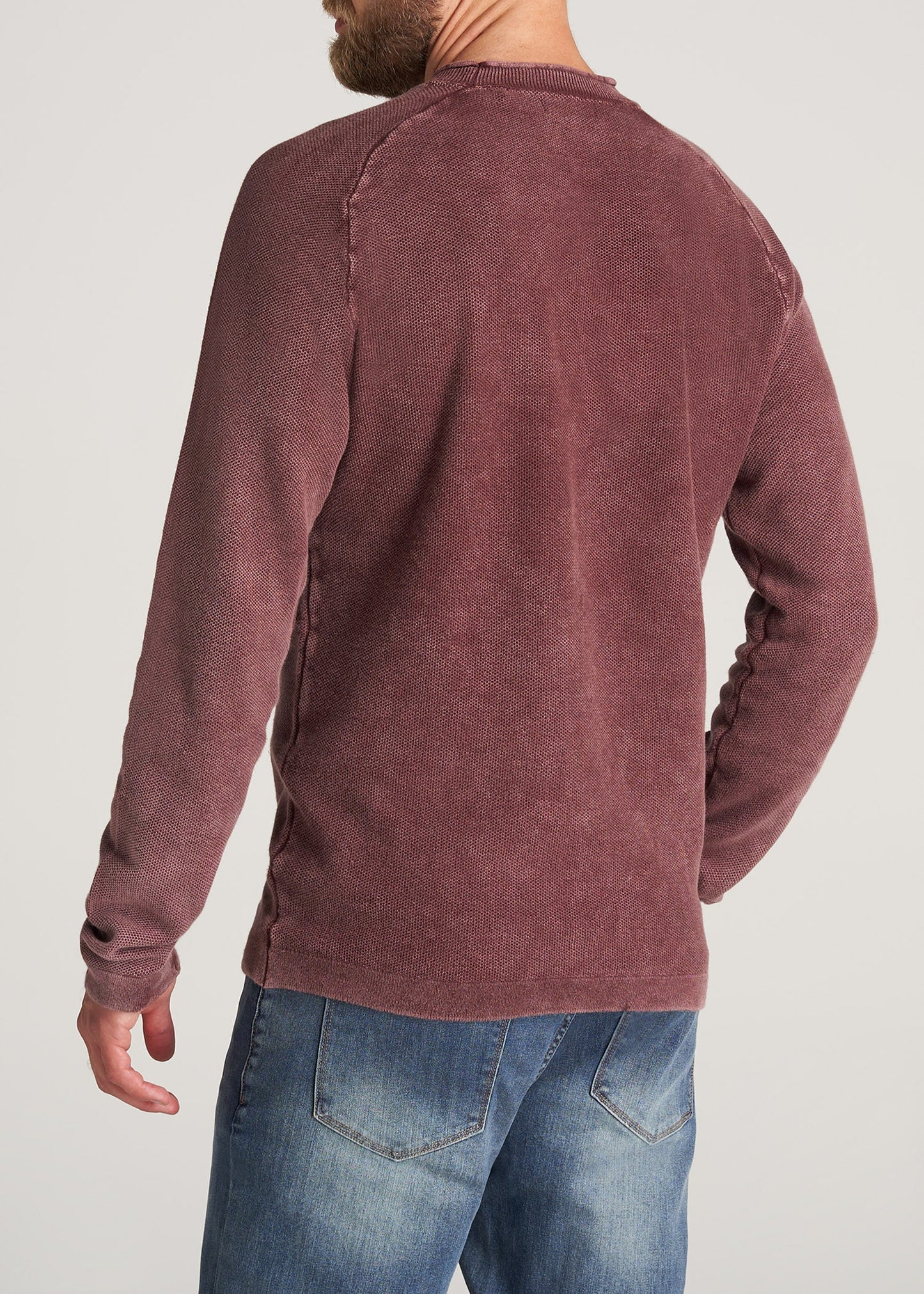 American-Tall-Men-AcidWash-Sweater-BurgandyMix-back