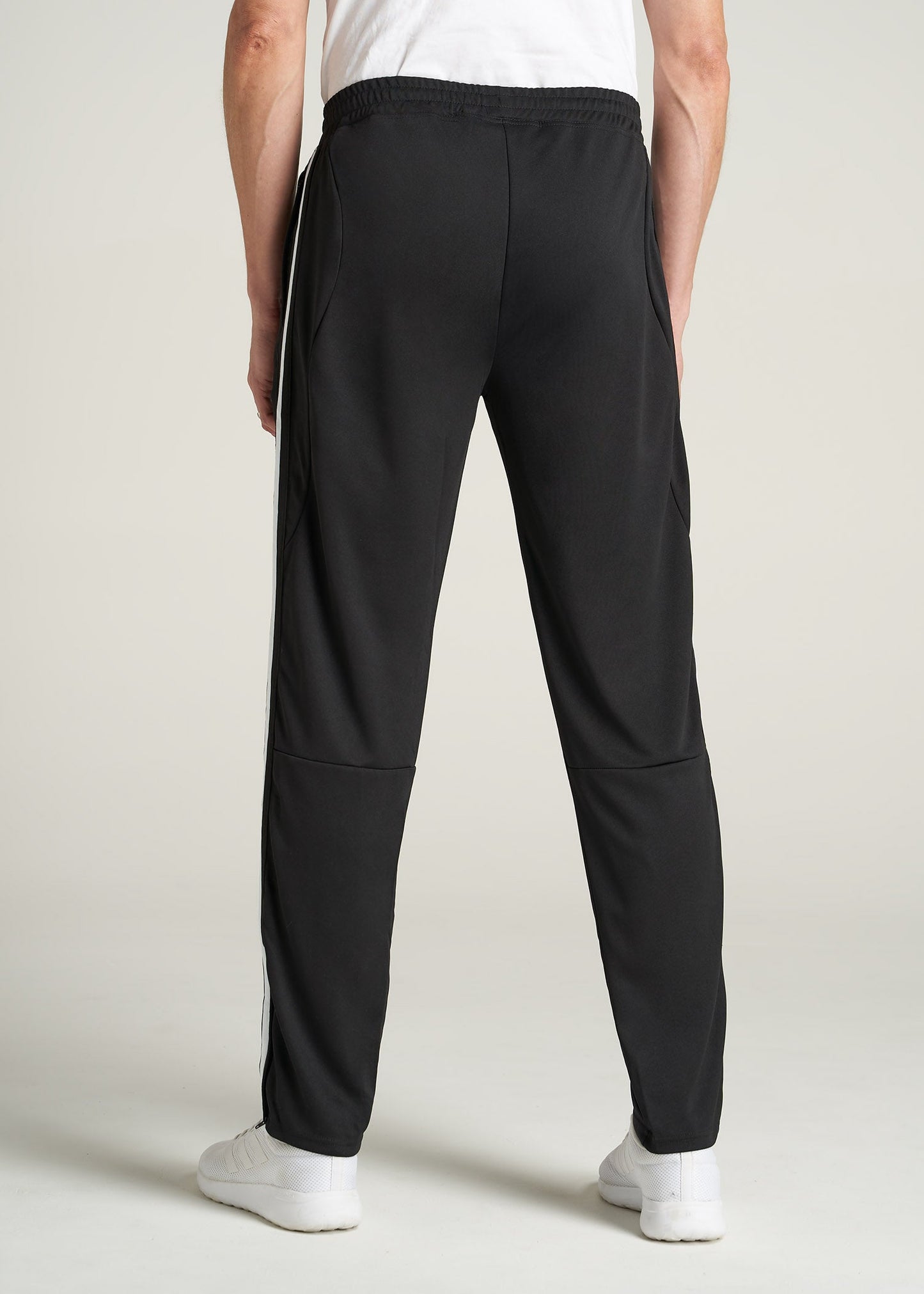 American-Tall-Men-Athletic-StripePants-Black-back