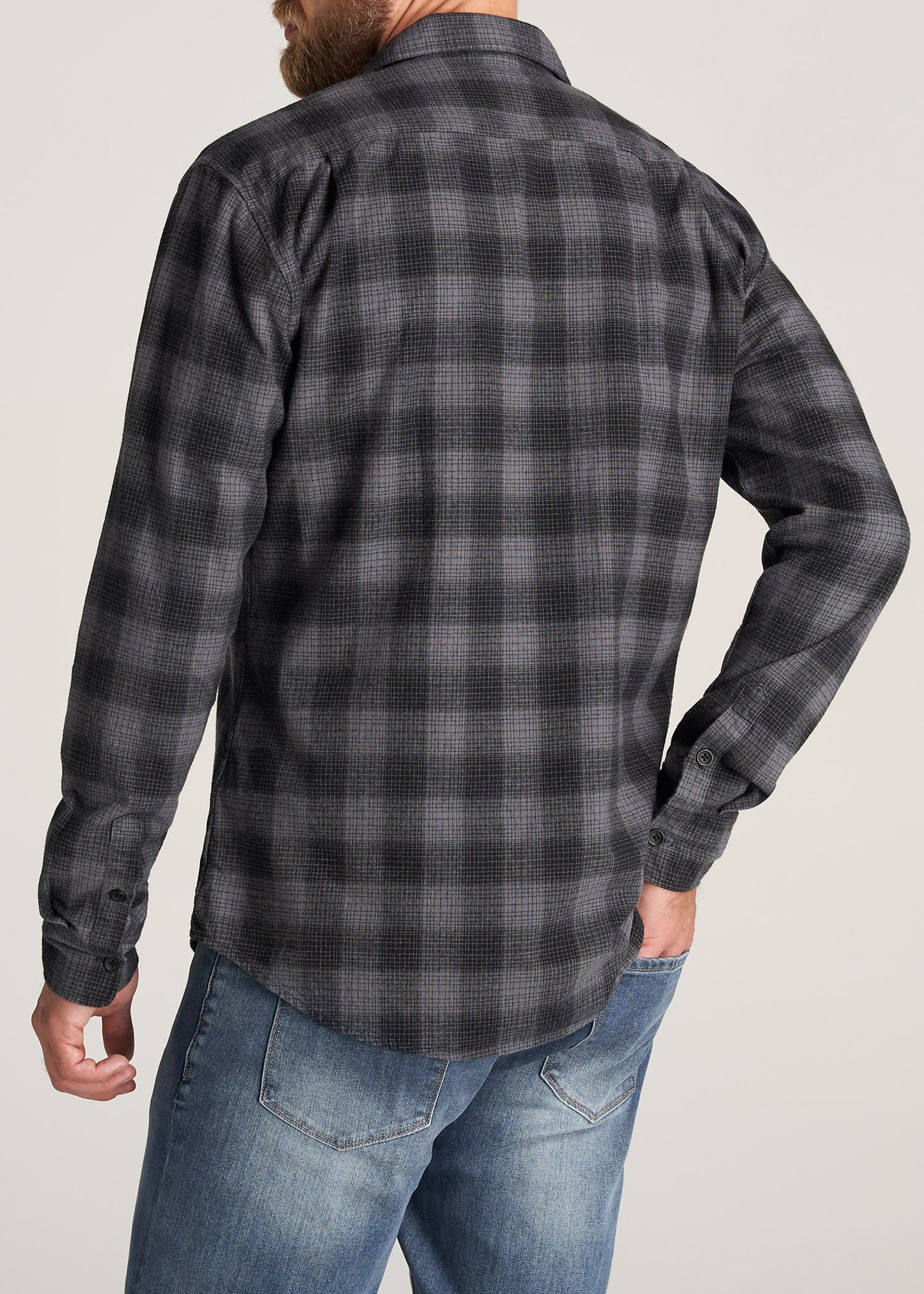 American-Tall-Men-LJ-ArmyPlaid-ArmyPlaidBlackFlintGrey-back