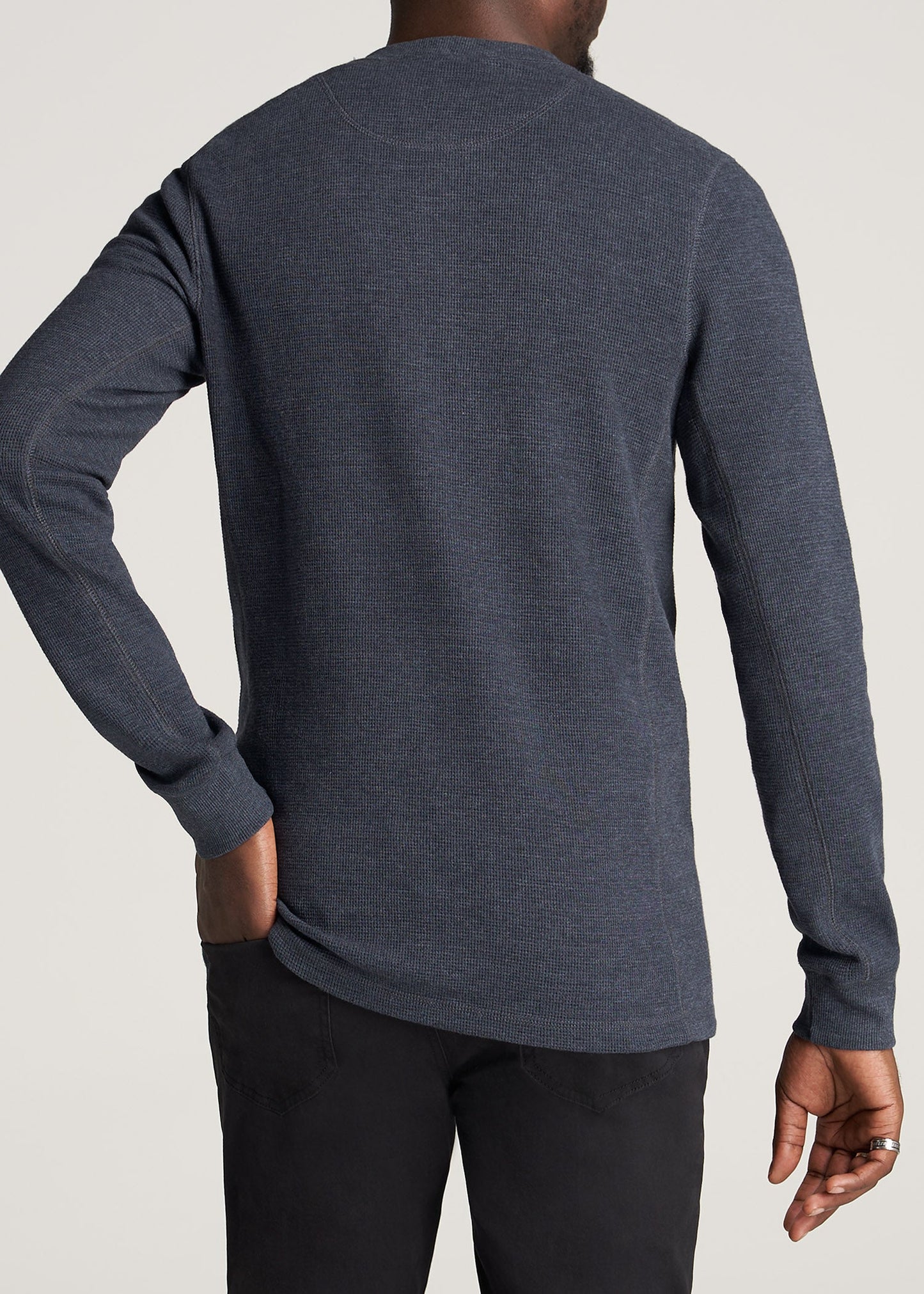 American-Tall-Men-LJ-HeavyWaffle-LongSleeve-MidnightNavyMix-back