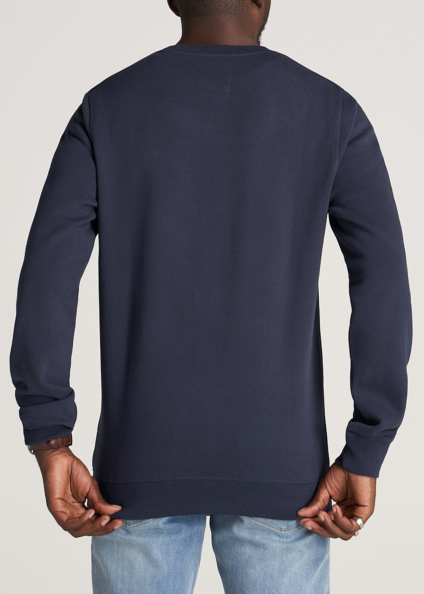 American-Tall-Men-Mens-8020-Fleece-CrewNeck-Sweatshirt-Navy-back