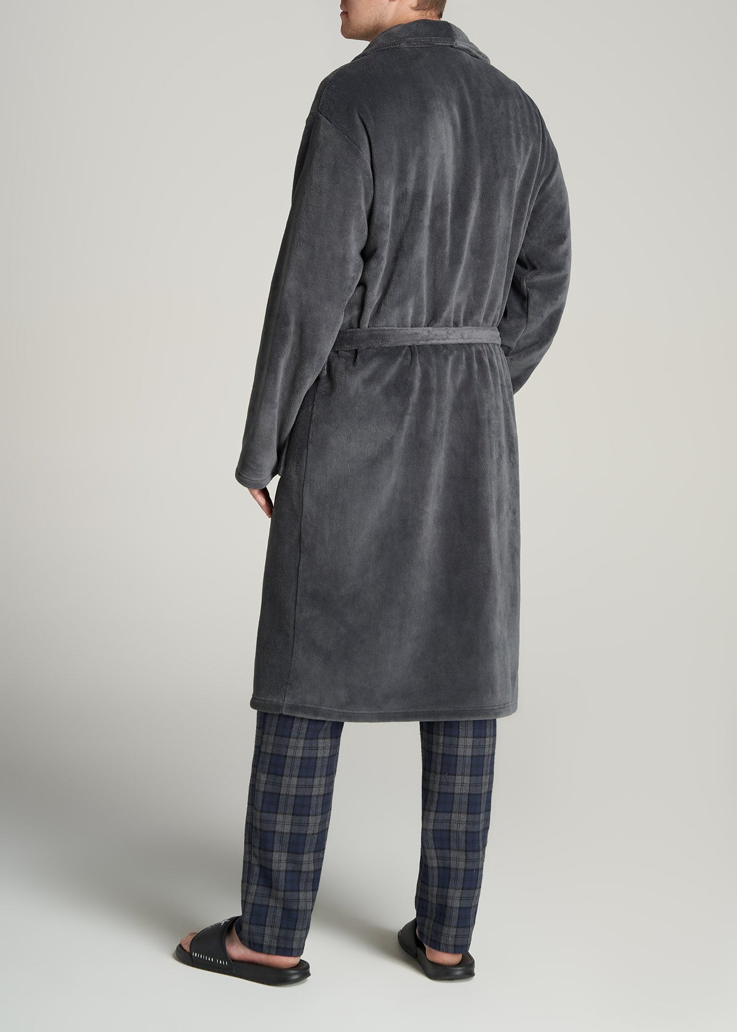 American-Tall-Men-Robe-Charcoal-back