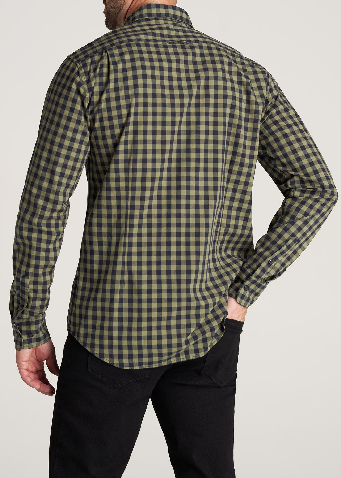 American-Tall-Men-SoftWash-Tall-ButtonUp-Shirt-MidnightBlue-Olive-back