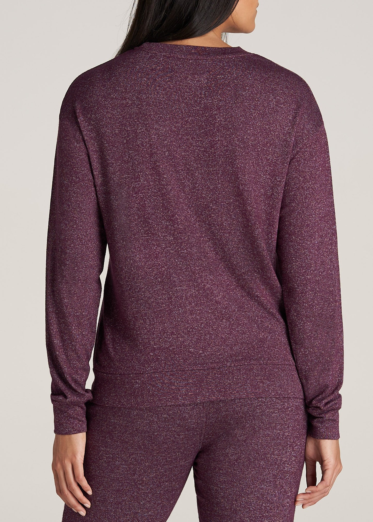 American-Tall-Women-COZY-Lounge-Crewneck-BeetrootMix-back