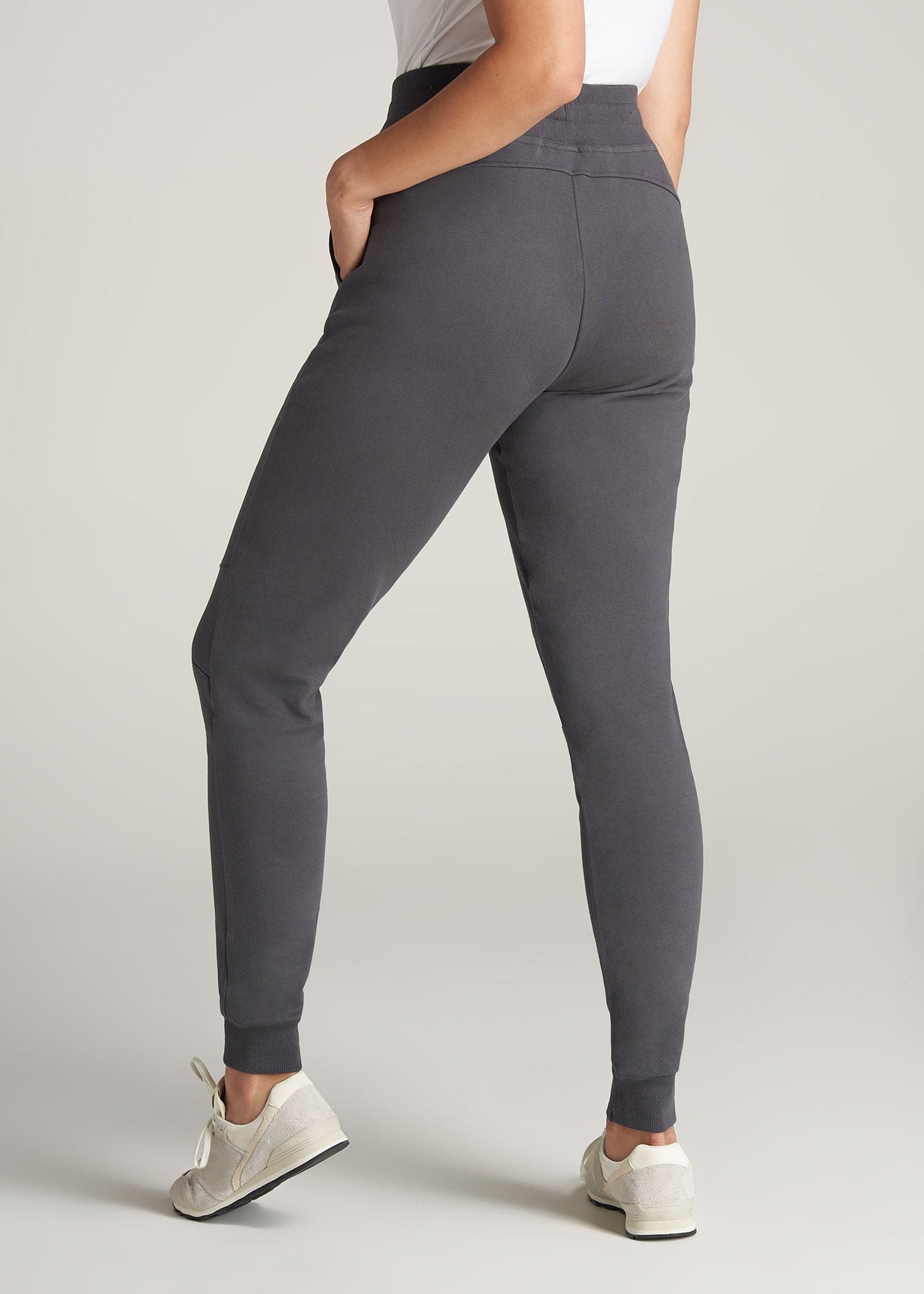 American-Tall-Women-FrenchTerry-Jogger-Charcoal-back