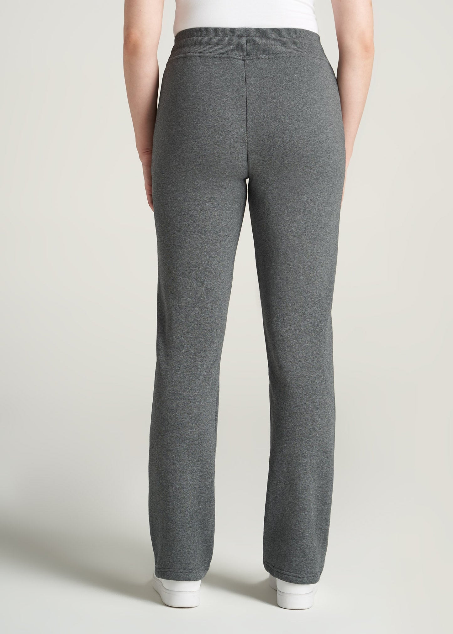 American-Tall-Women-WKND-Fleece-OpenBottom-Sweatpants-CharcoalMix-back