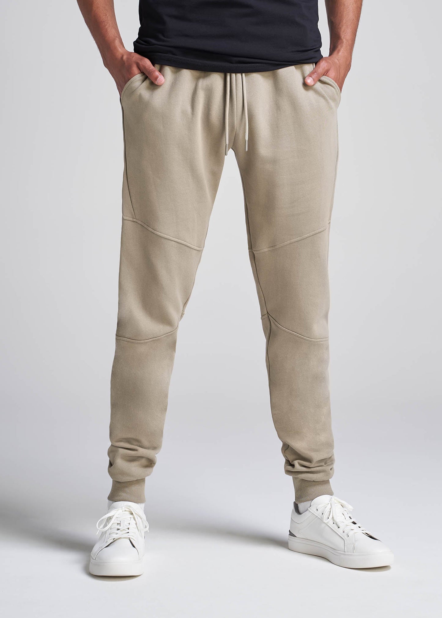 American_Tall_Men_80-20_Fleece_Joggers_Khaki-Front