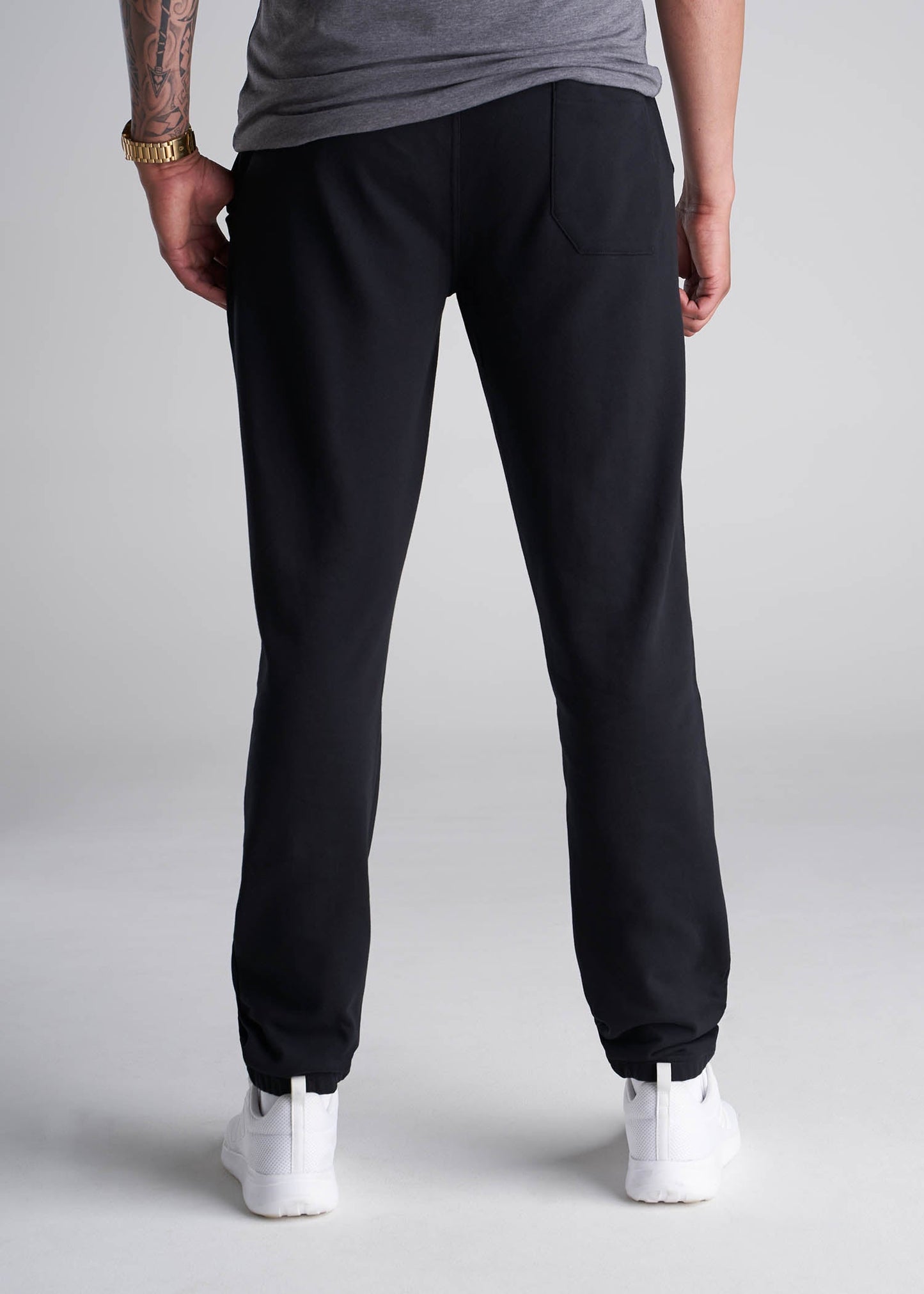American_Tall_Men_8020_French_Terry_Sweatpants_Black-Back