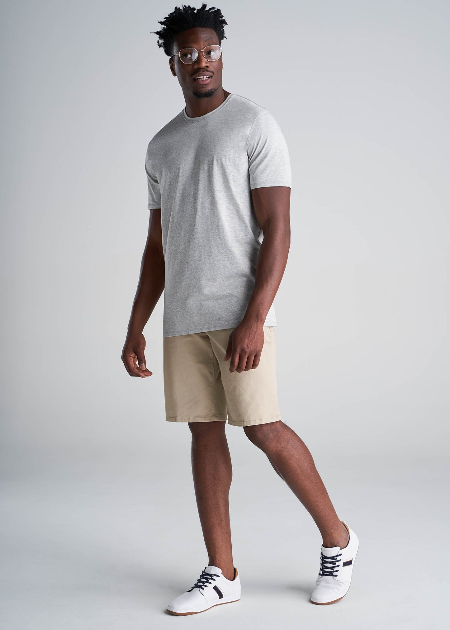 The Essential REGULAR-FIT Crew-Neck Men's Tall Tees in Grey Mix
