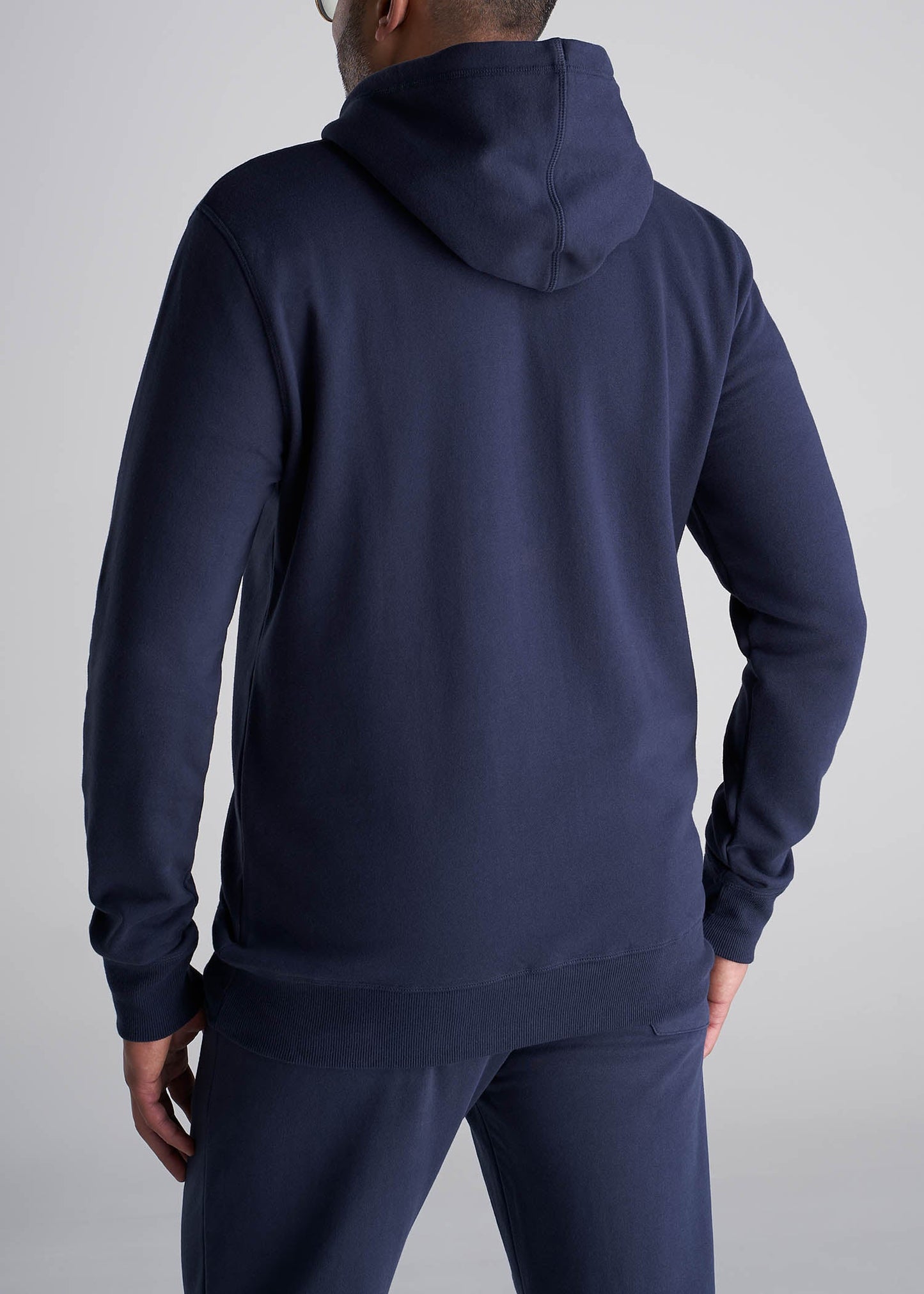 American_Tall_Men_Fleece_Pullover_Tall_Hoodie_Navy-Back