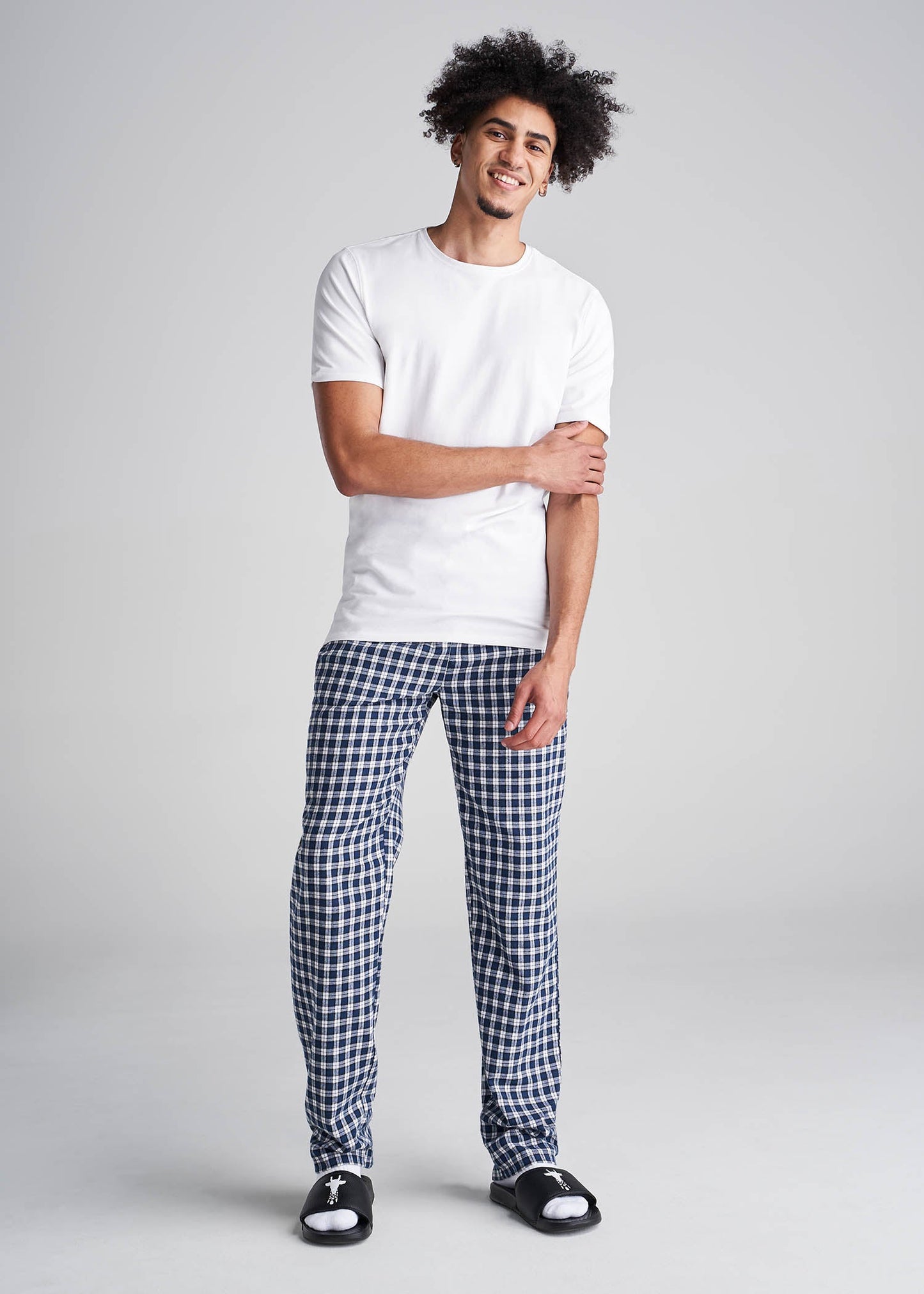 American_Tall_Men_Mens_Pajama_Pant_NavyWhite_Plaid-Full