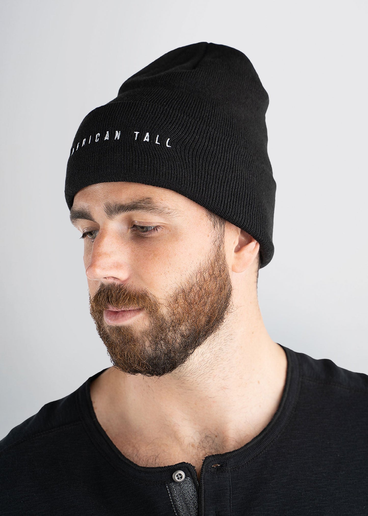 american-tall-mens-beanie-black-side