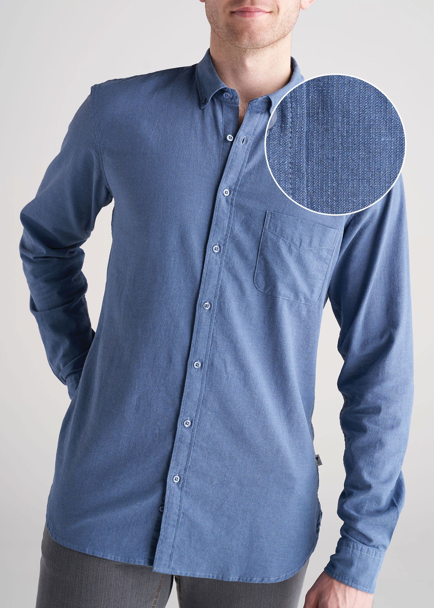 ATM-woven-LS-stretch-linen-shirt-mineral-blue-Front-swatch