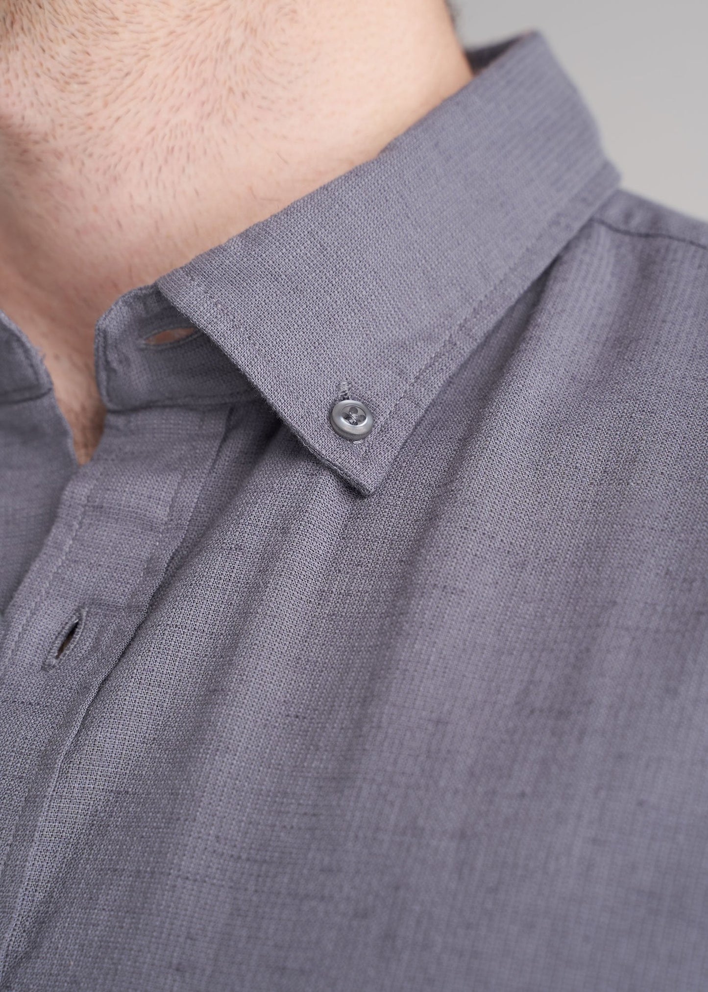 ATM-woven-LS-stretch-linen-shirt-slate-Detail-2