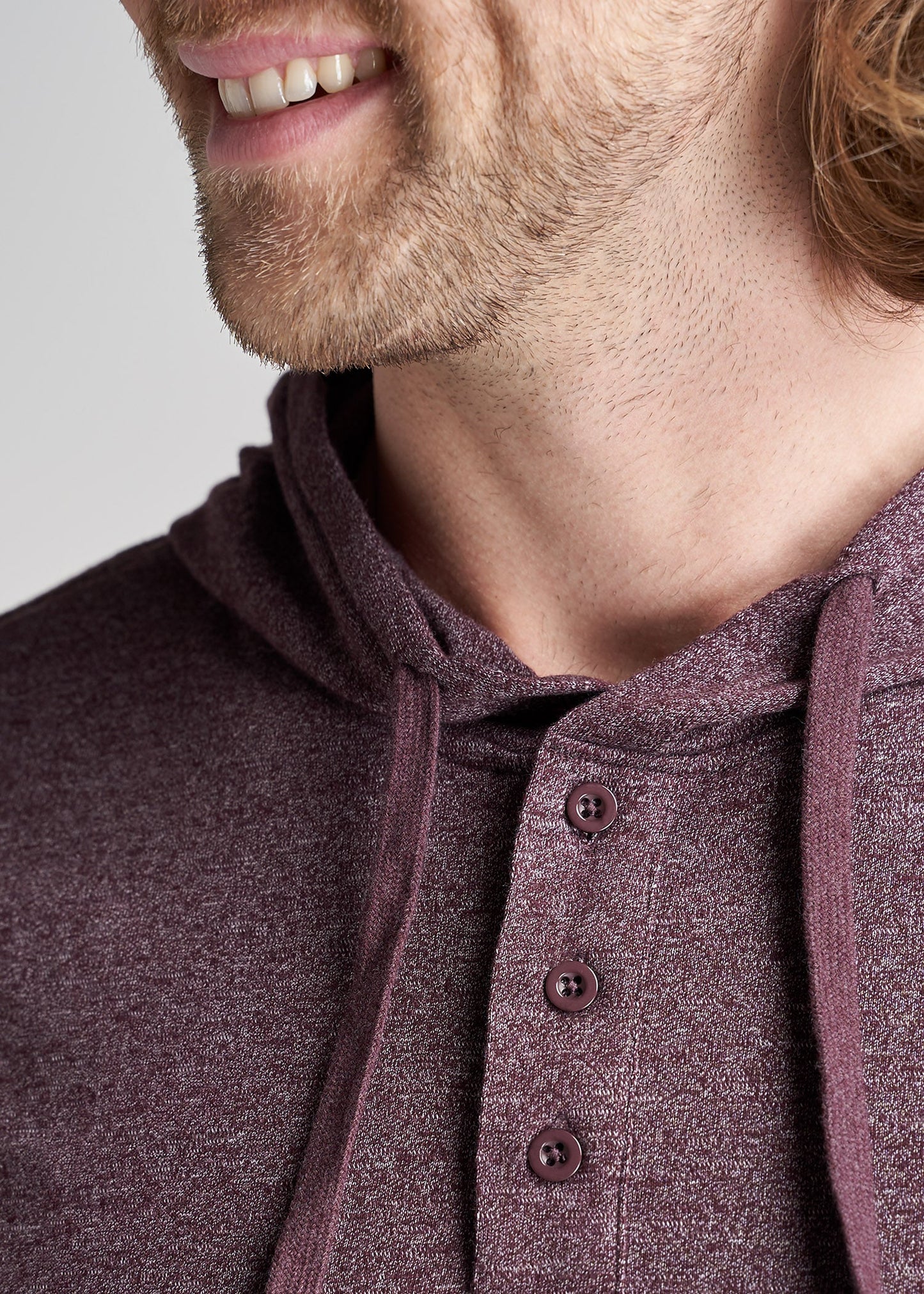 American-Tall-Men-3Button-Hoodied-LongSleeve-BurgundyMix-detail