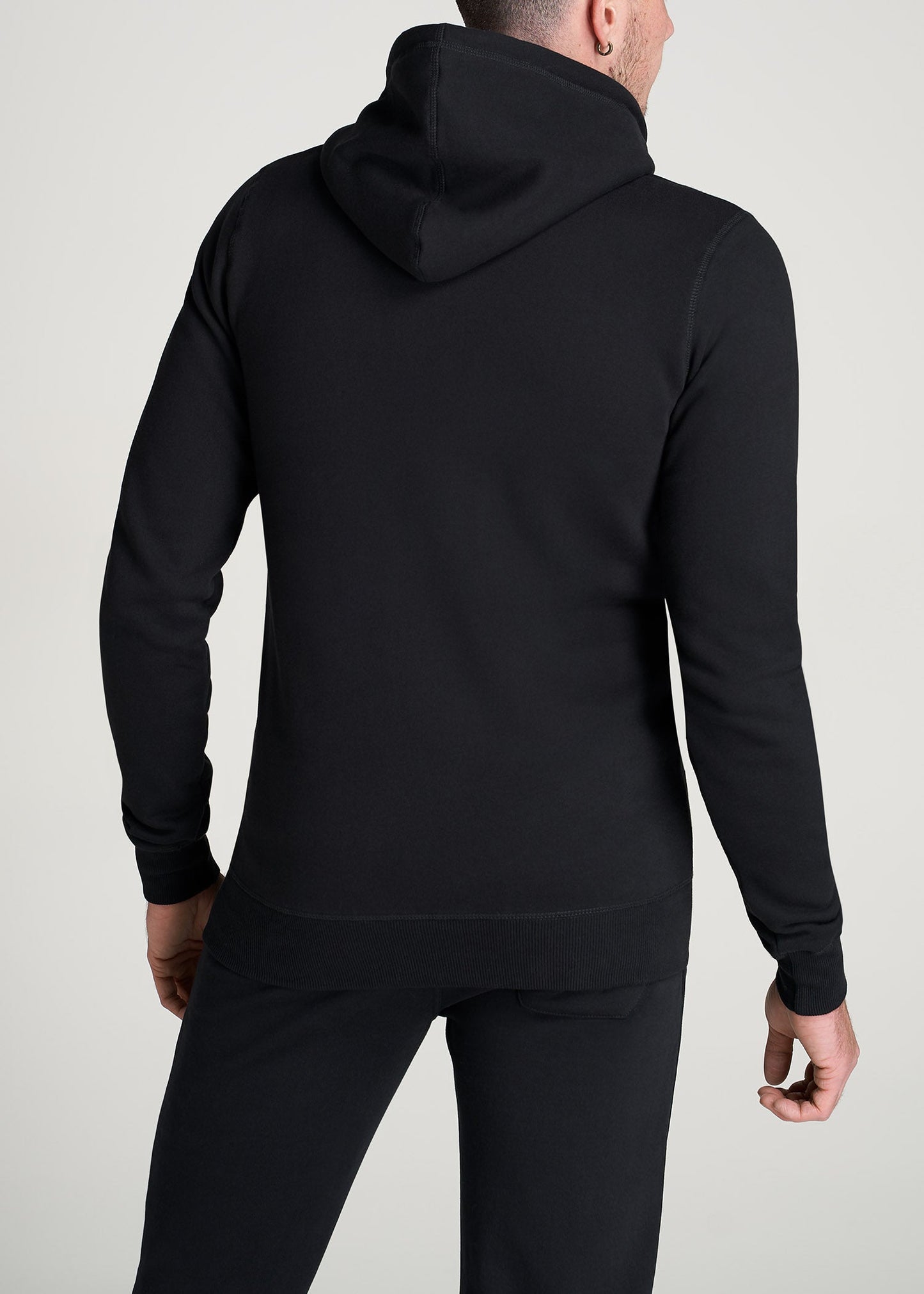American-Tall-Men-80-20-Fleece-Pullover-Tall-Hoodie-Black-back