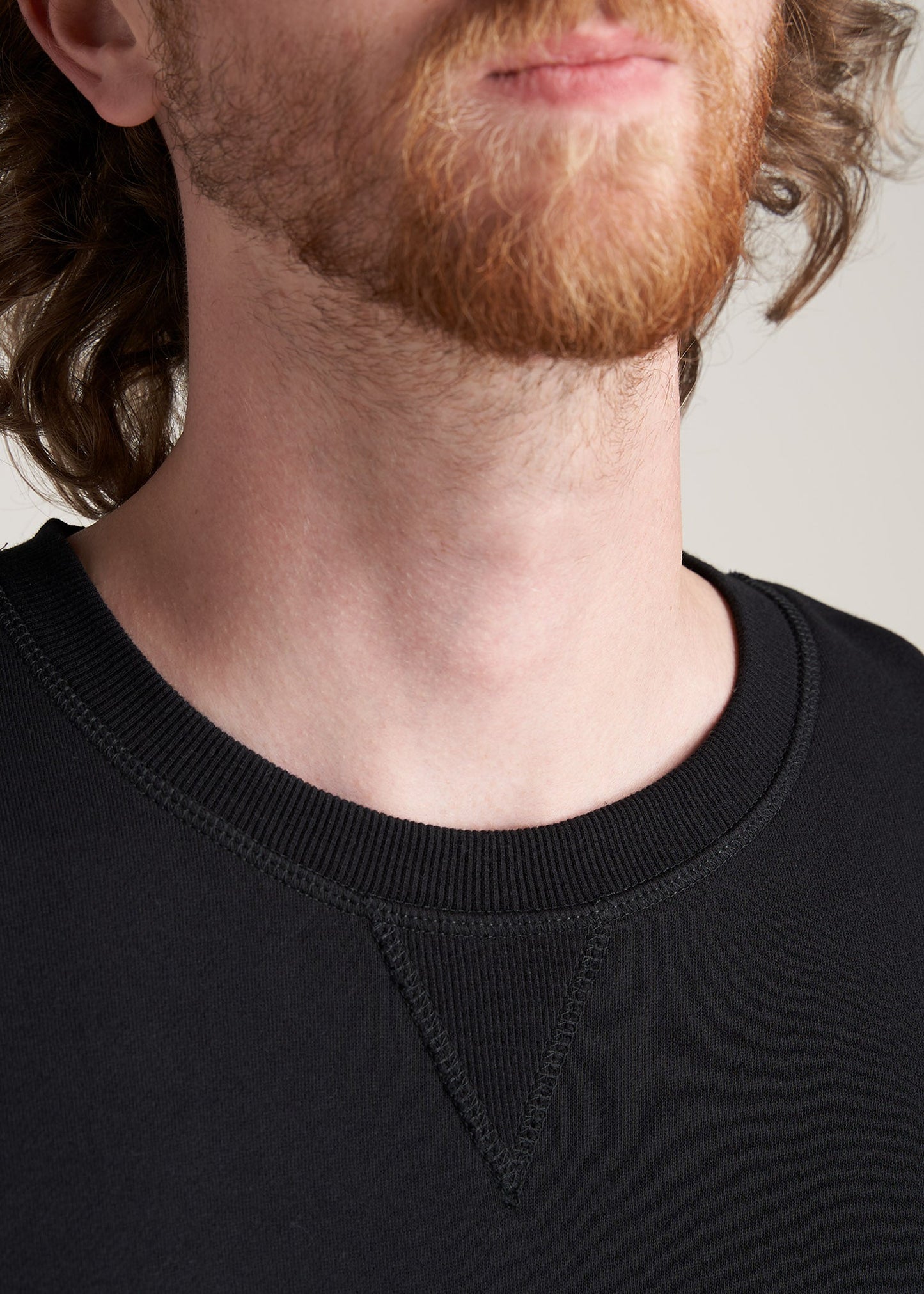 American-Tall-Men-8020-Fleece-CrewNeck-Sweatshirt-Black-detail