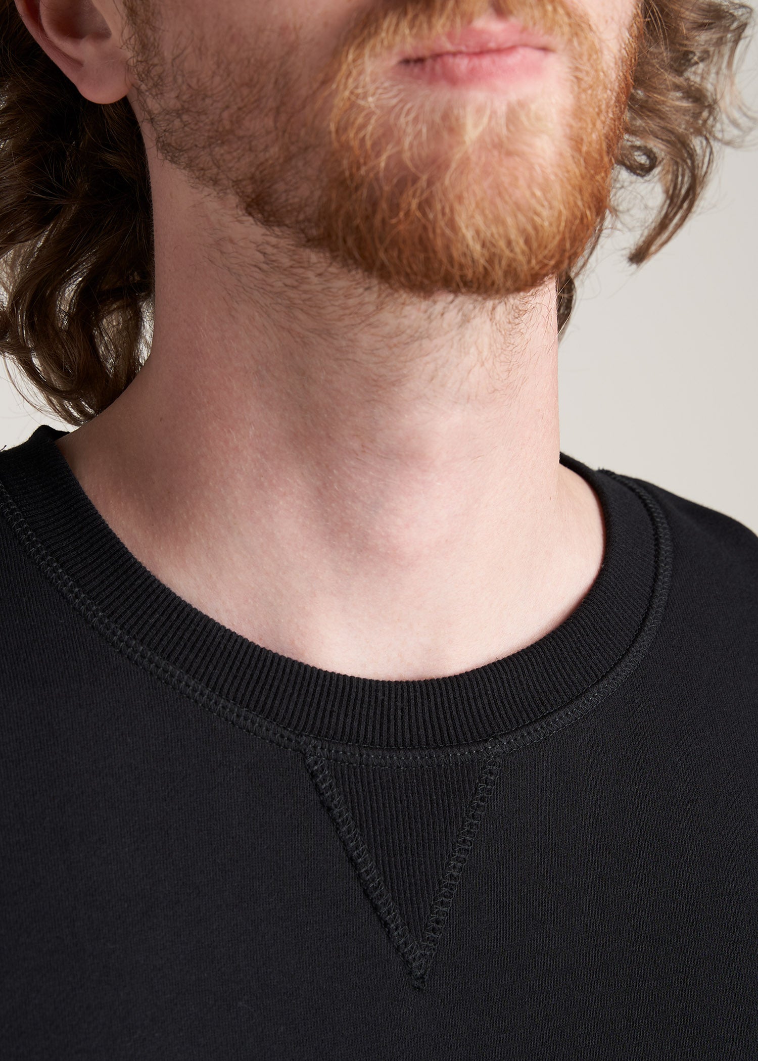 American-Tall-Men-8020-Fleece-CrewNeck-Sweatshirt-Black-detail