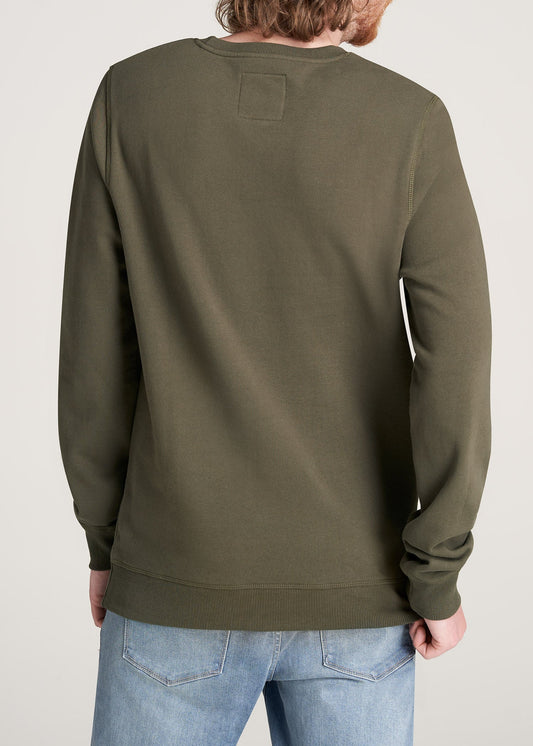 American-Tall-Men-8020-Fleece-CrewNeck-Sweatshirt-CamoGreen-back