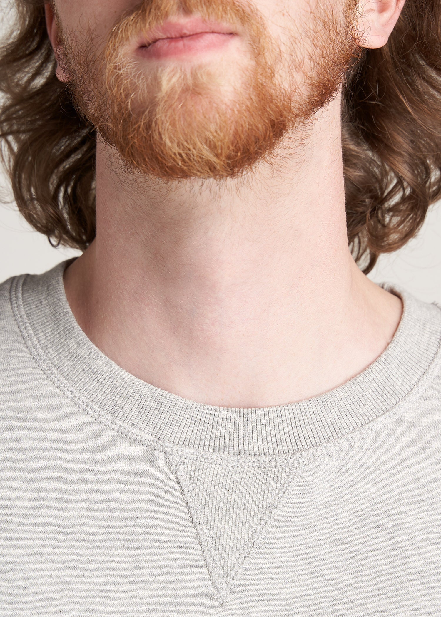 American-Tall-Men-8020-Fleece-CrewNeck-Sweatshirt-GreyMix-detail