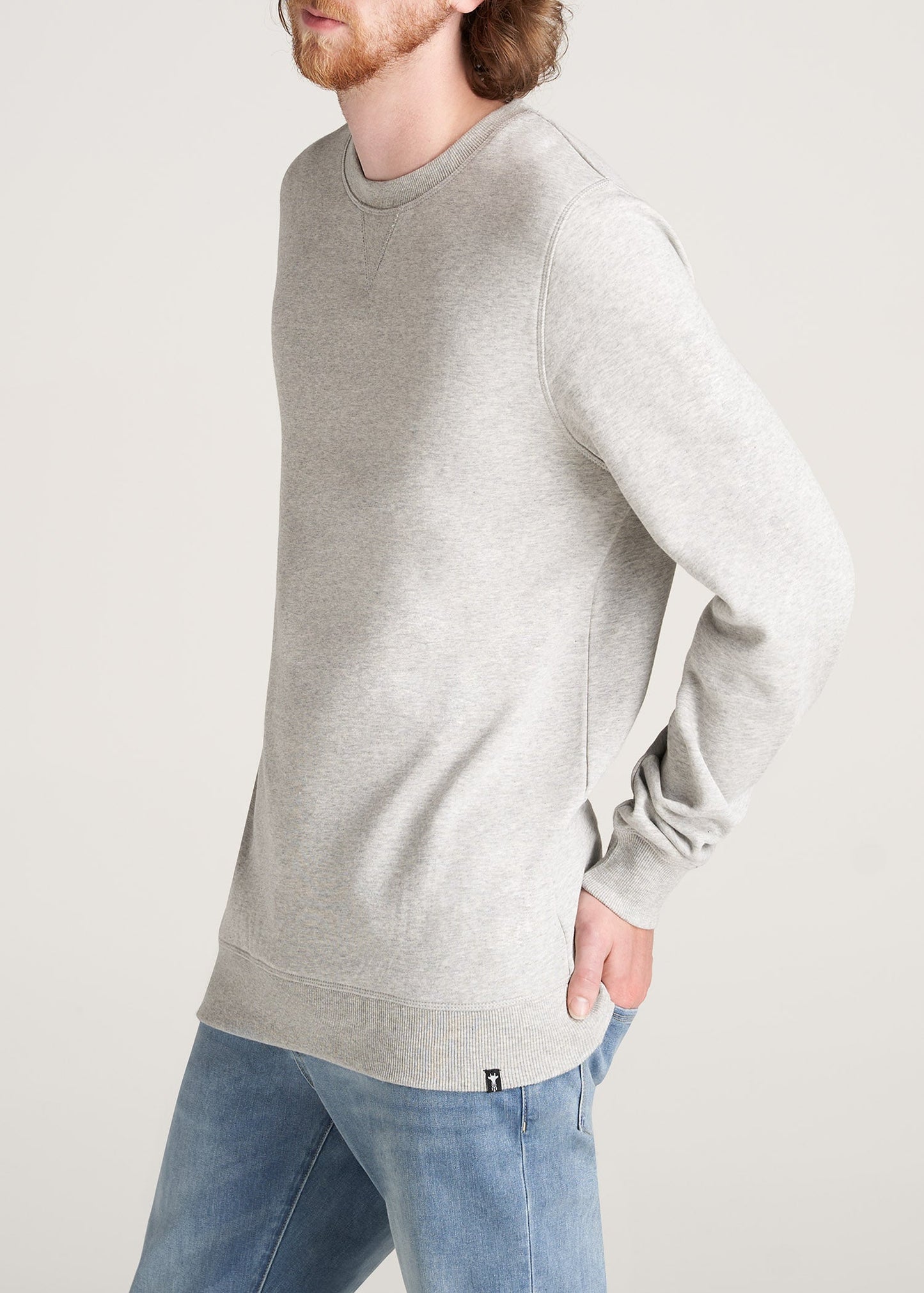 American-Tall-Men-8020-Fleece-CrewNeck-Sweatshirt-GreyMix-side