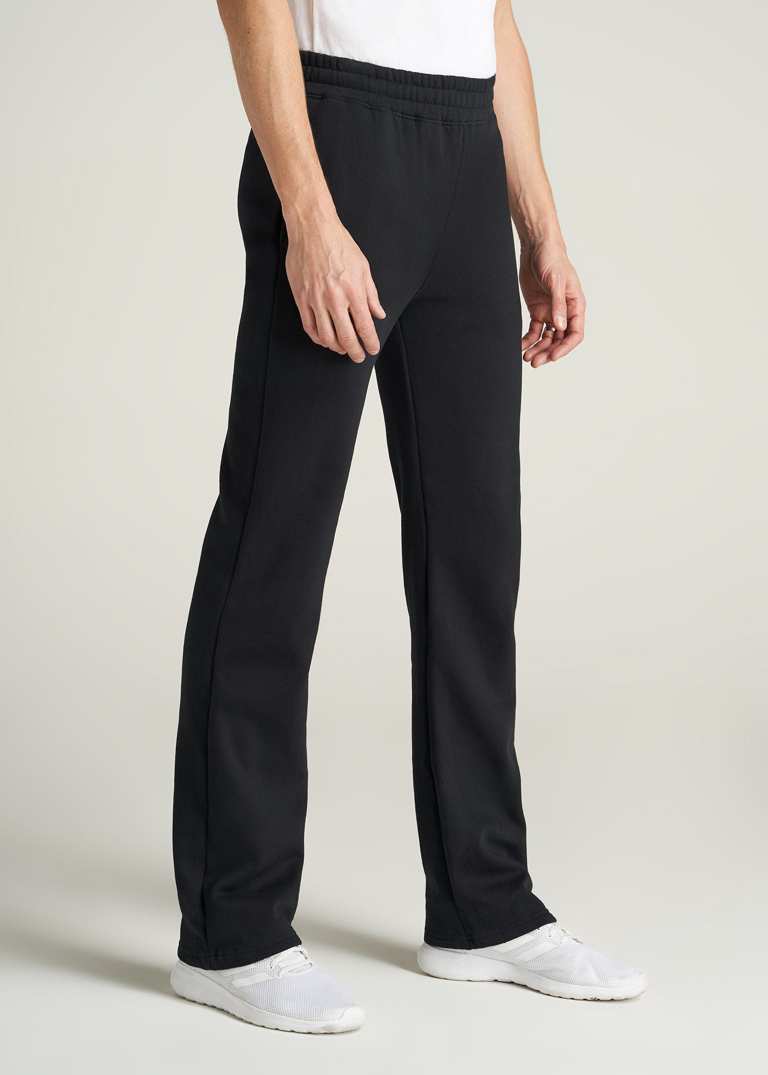       American-Tall-Men-8020-Fleece-OpenBottom-Sweatpant-Black-side