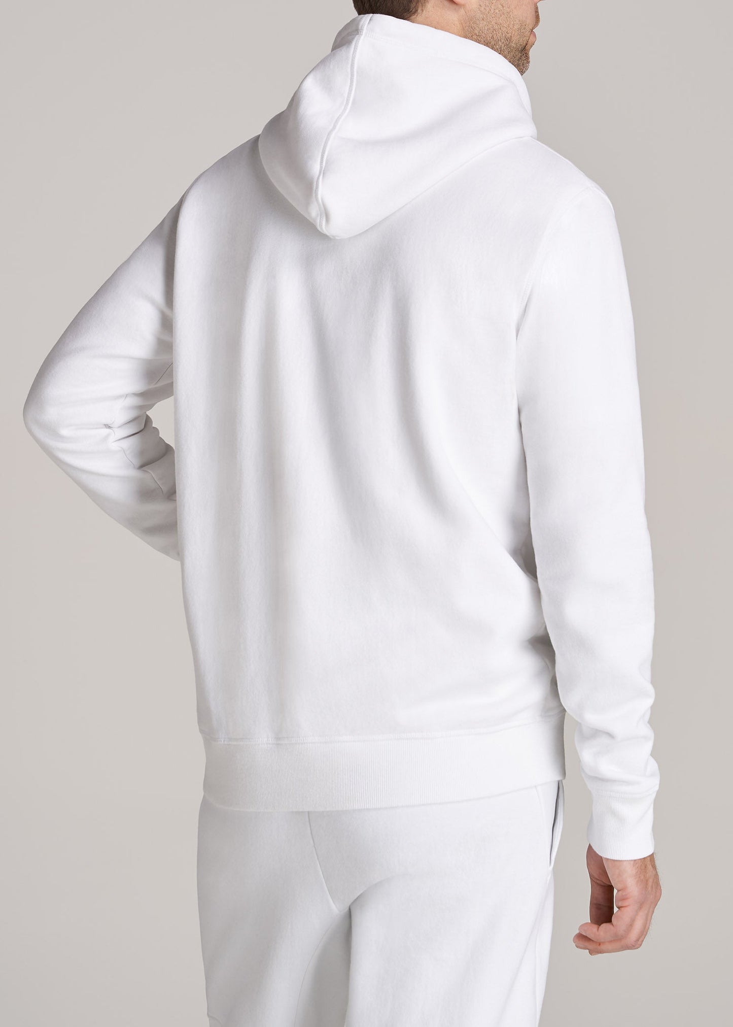    American-Tall-Men-8020-Fleece-PulloverHoodie-BrightWhite-back