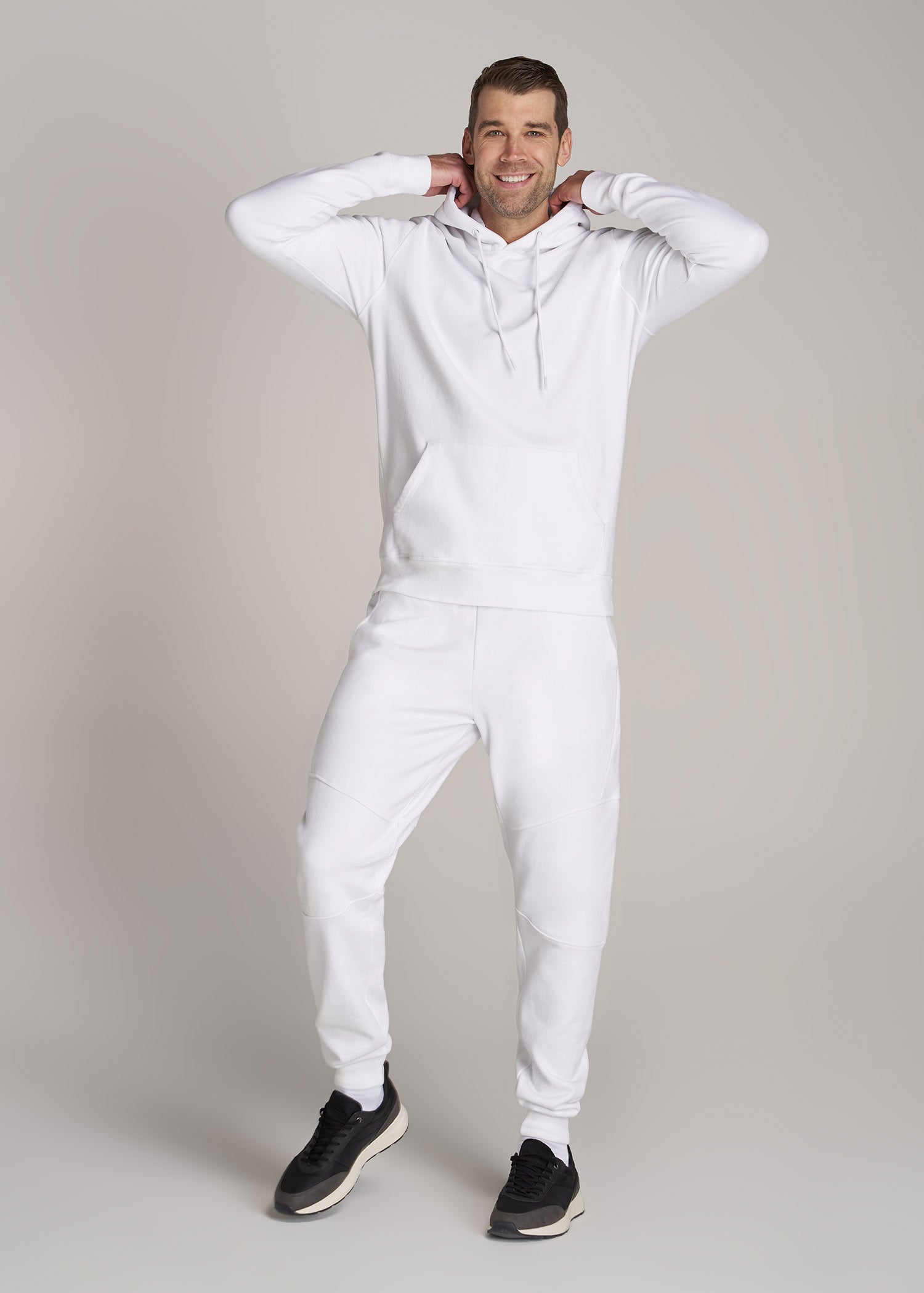       American-Tall-Men-8020-Fleece-PulloverHoodie-BrightWhite-full