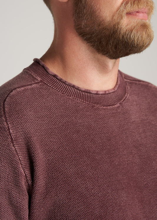     American-Tall-Men-AcidWash-Sweater-BurgandyMix-detail
