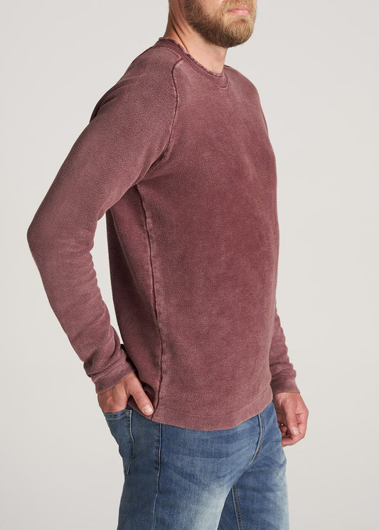     American-Tall-Men-AcidWash-Sweater-BurgandyMix-side