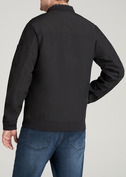       American-Tall-Men-Bomber-Jacket-Black-back
