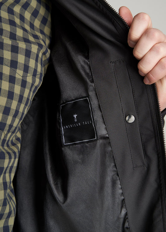    American-Tall-Men-Bomber-Jacket-Black-detail
