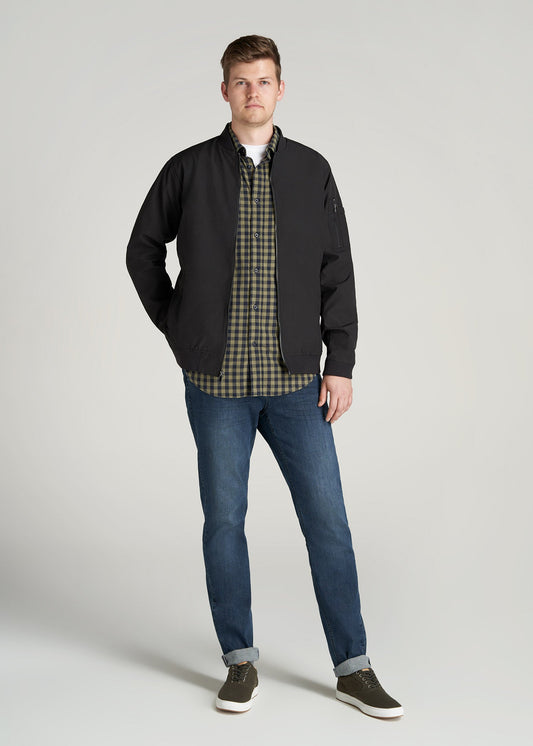       American-Tall-Men-Bomber-Jacket-Black-full