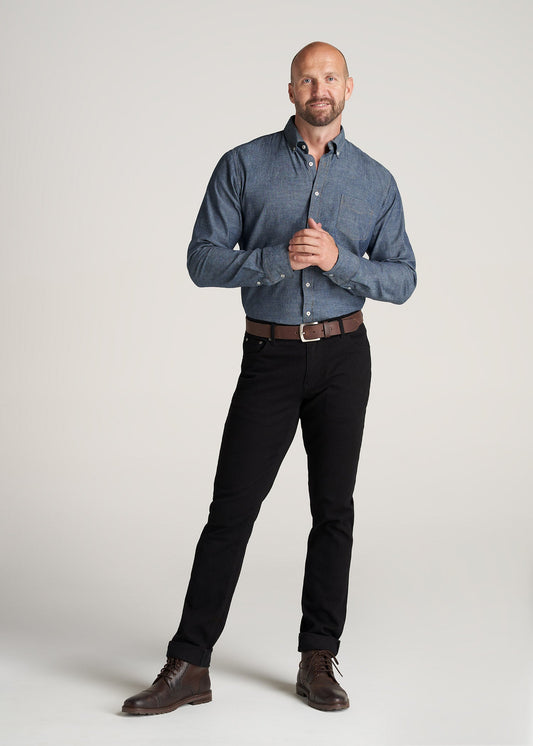     American-Tall-Men-Chambray-ButtonDown-Shirt-MediumChambray-full