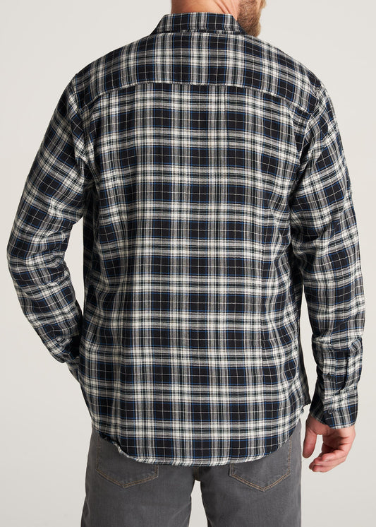    American-Tall-Men-DoubleWeave-Shirt-BlackNatural-back