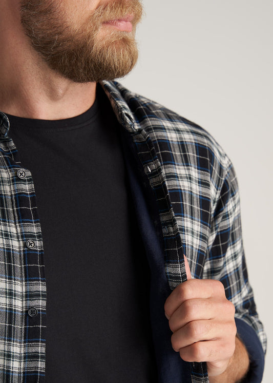     American-Tall-Men-DoubleWeave-Shirt-BlackNatural-detail