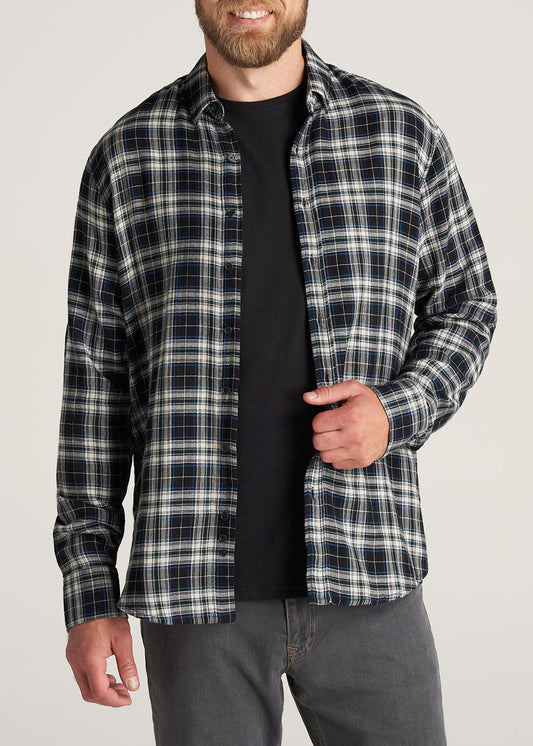     American-Tall-Men-DoubleWeave-Shirt-BlackNatural-front
