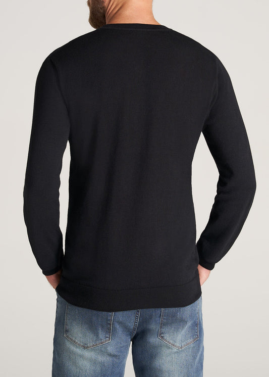    American-Tall-Men-EveryDay-VNeck-Sweater-Black-back