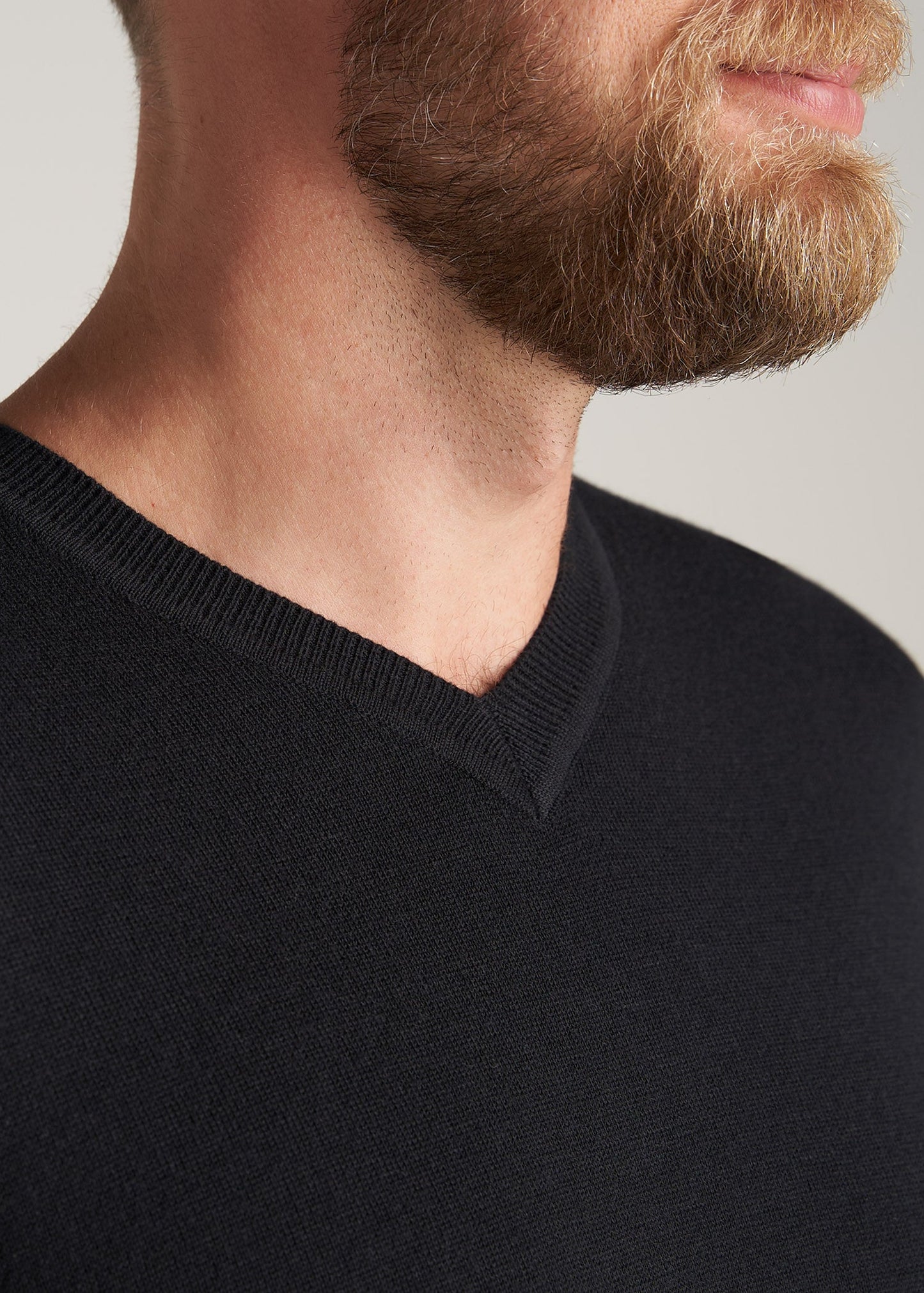     American-Tall-Men-EveryDay-VNeck-Sweater-Black-detail