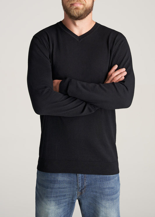    American-Tall-Men-EveryDay-VNeck-Sweater-Black-front
