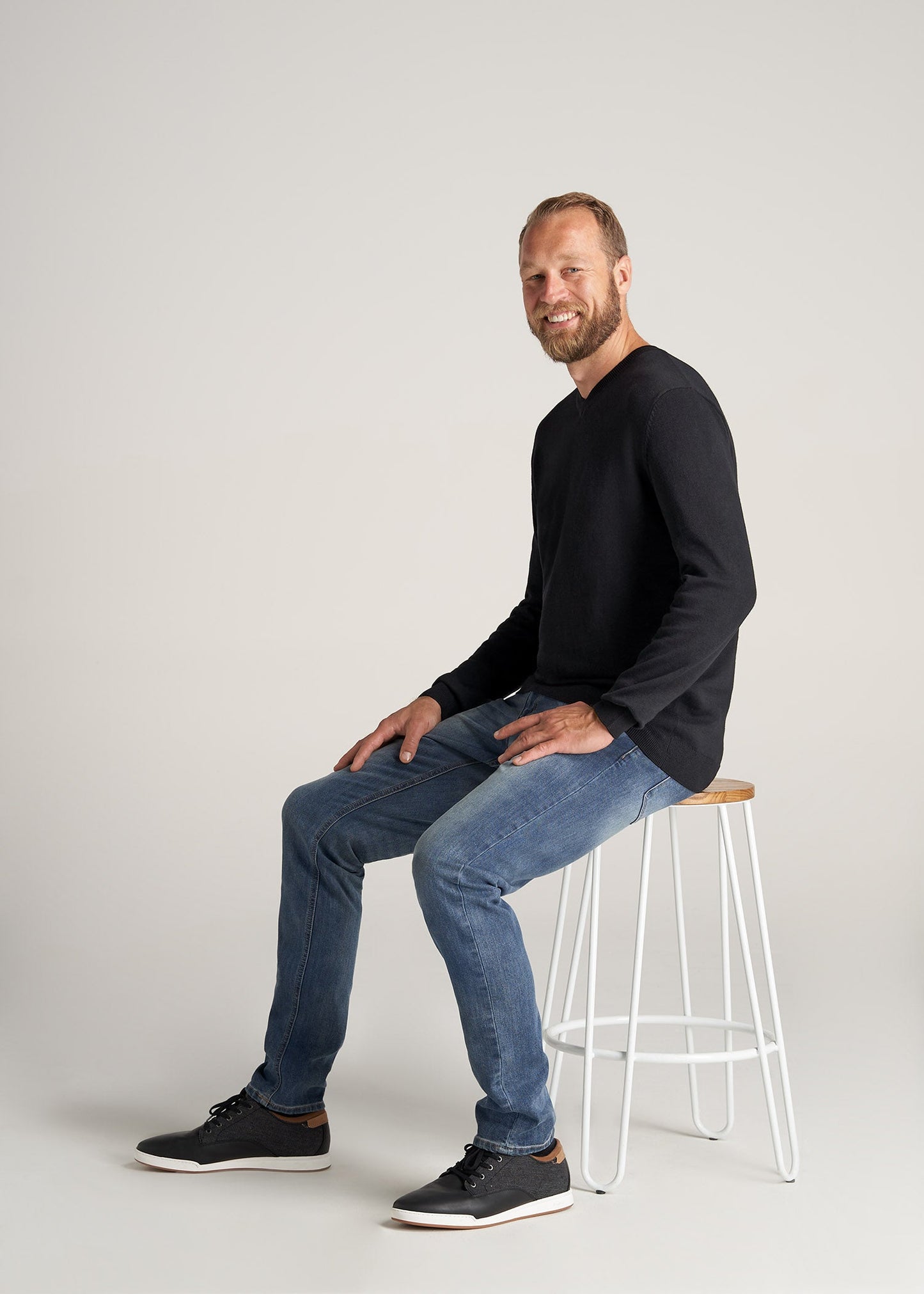    American-Tall-Men-EveryDay-VNeck-Sweater-Black-full