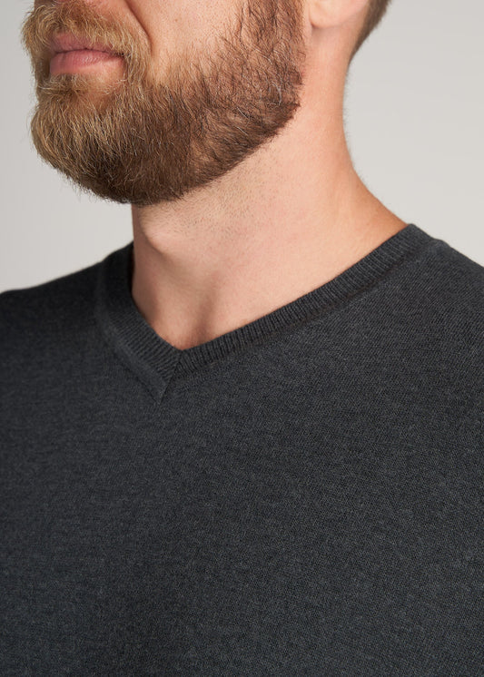    American-Tall-Men-EveryDay-VNeck-Sweater-CharcoalMix-detail