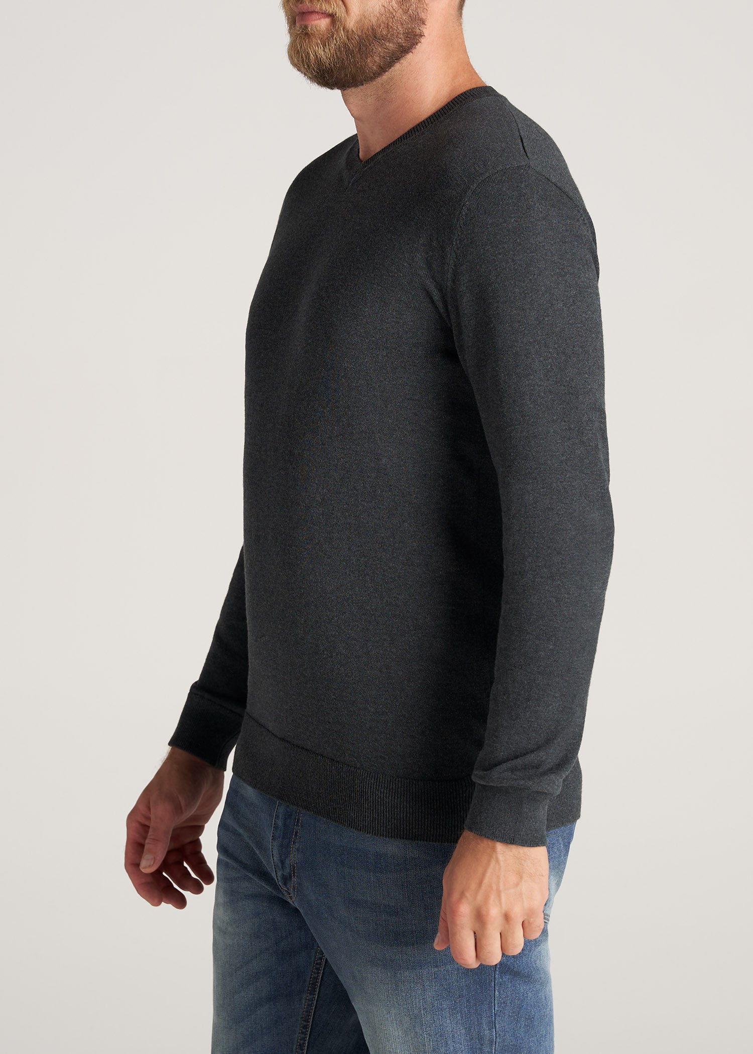     American-Tall-Men-EveryDay-VNeck-Sweater-CharcoalMix-side