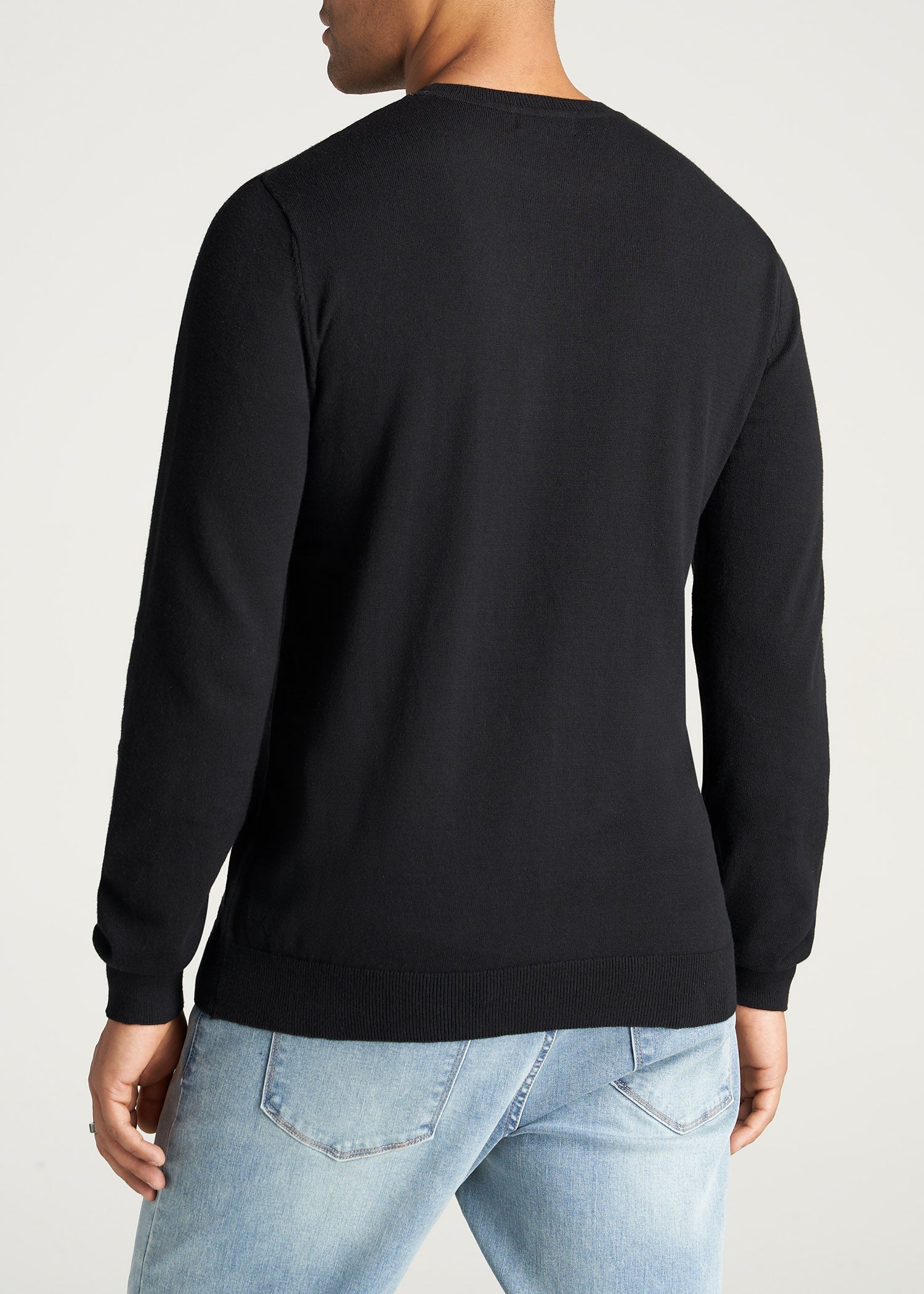    American-Tall-Men-Everyday-CrewNeck-Sweater-Black-back