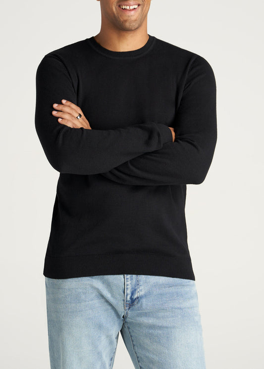       American-Tall-Men-Everyday-CrewNeck-Sweater-Black-front