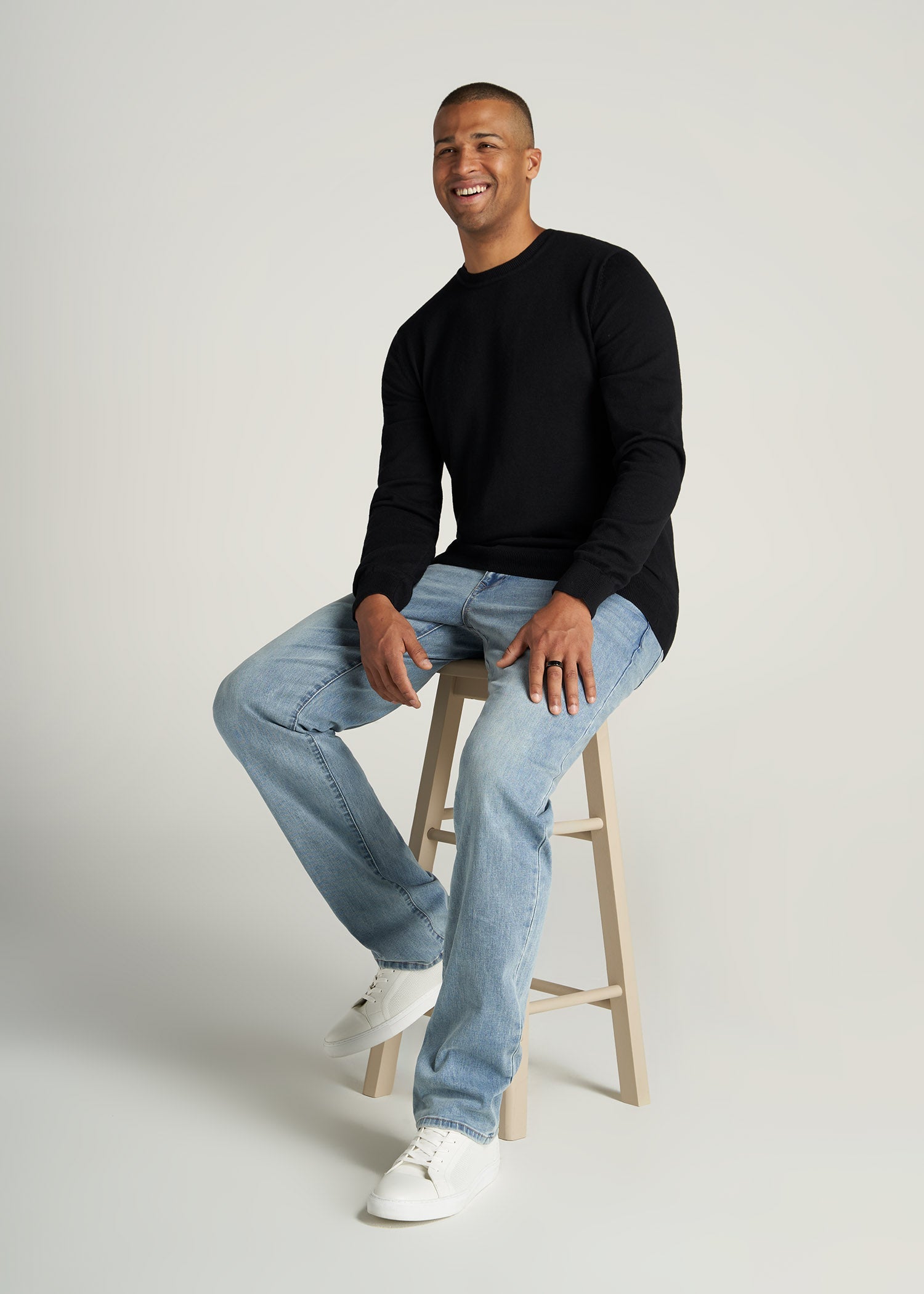     American-Tall-Men-Everyday-CrewNeck-Sweater-Black-full