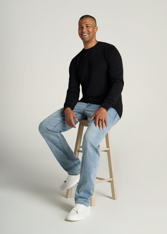     American-Tall-Men-Everyday-CrewNeck-Sweater-Black-full