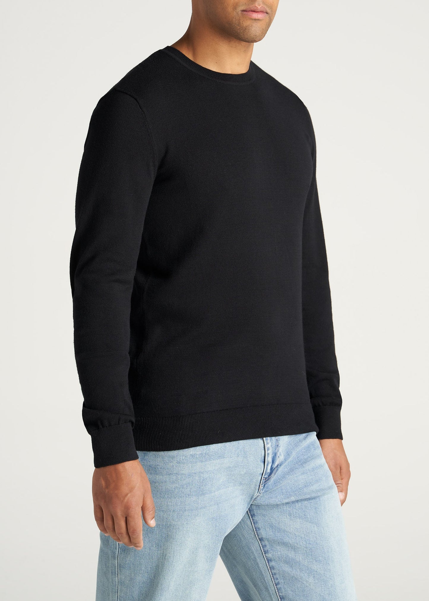     American-Tall-Men-Everyday-CrewNeck-Sweater-Black-side
