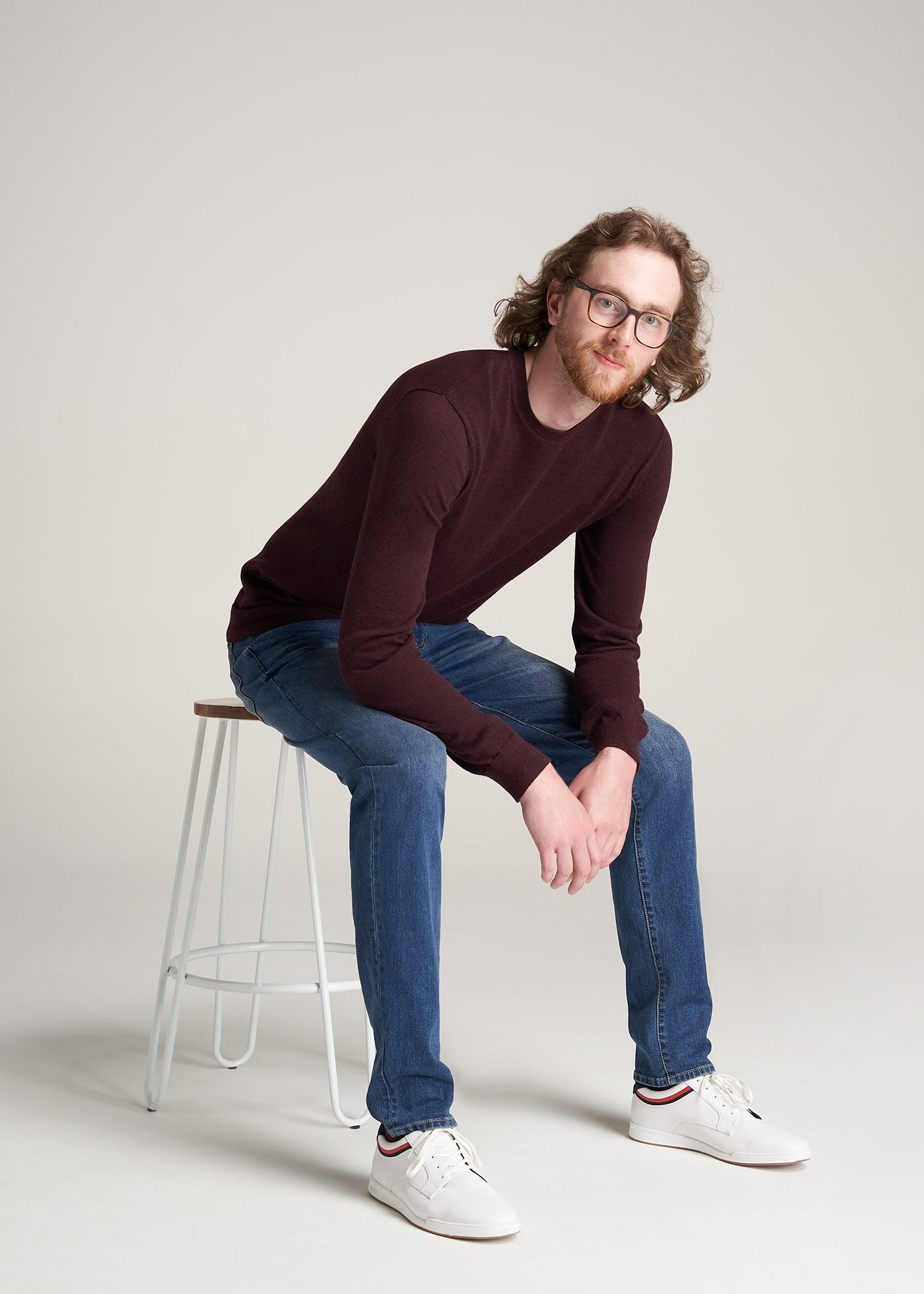 American-Tall-Men-Everyday-CrewNeck-Sweater-BurgundyMix-full