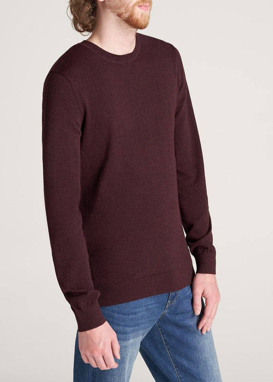 American-Tall-Men-Everyday-CrewNeck-Sweater-BurgundyMix-side